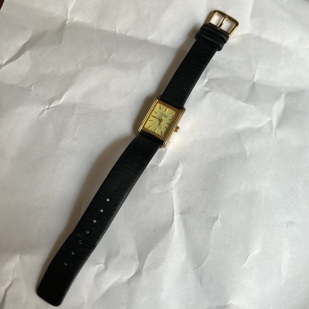 Caravelle By Bulova Leather Wrist Watch